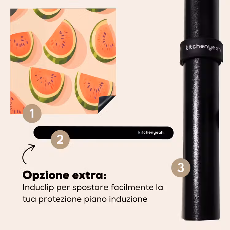 Protezione piano induzione - Anguria - Fette - Semi - Rosso — 8