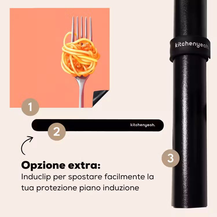 Protezione piano induzione - Forchetta - Spaghetti - Artistico - Rosa — 8