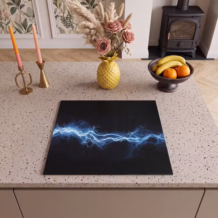 Protezione piano induzione - Gioco - Lampo di luce - Blu - Energia — 3