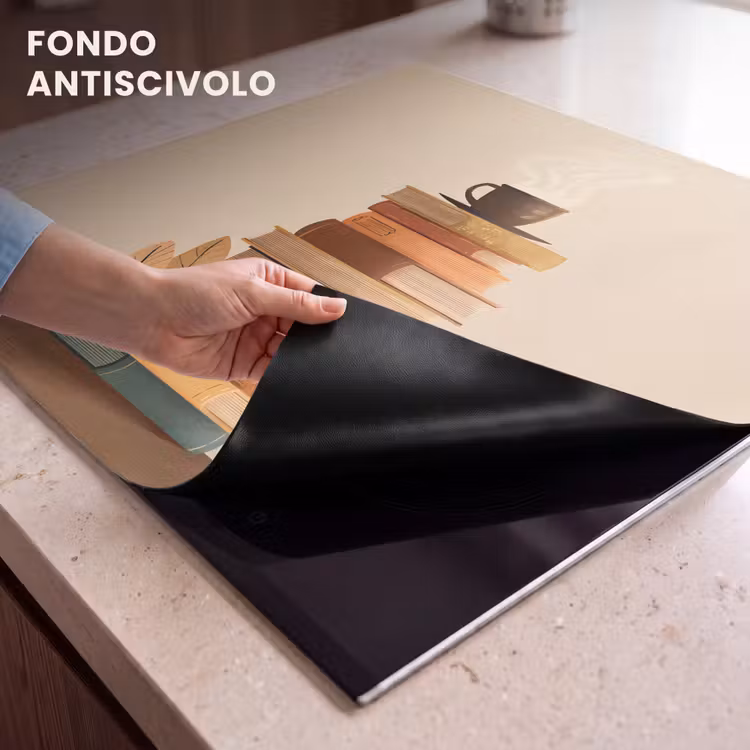 Protezione piano induzione - Libri - Torre - Caffè - Beige — 6