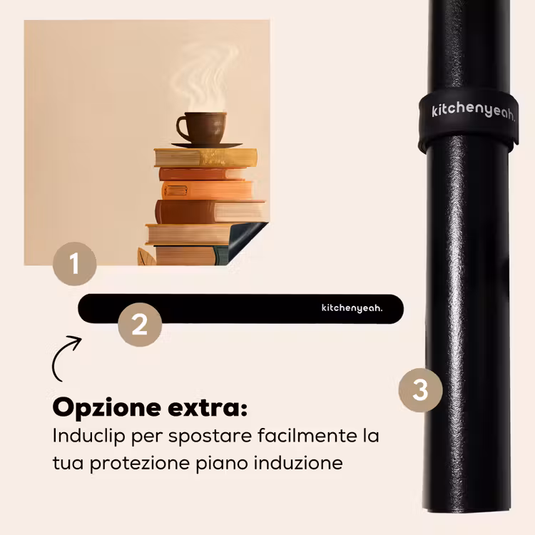 Protezione piano induzione - Libri - Torre - Caffè - Beige — 8