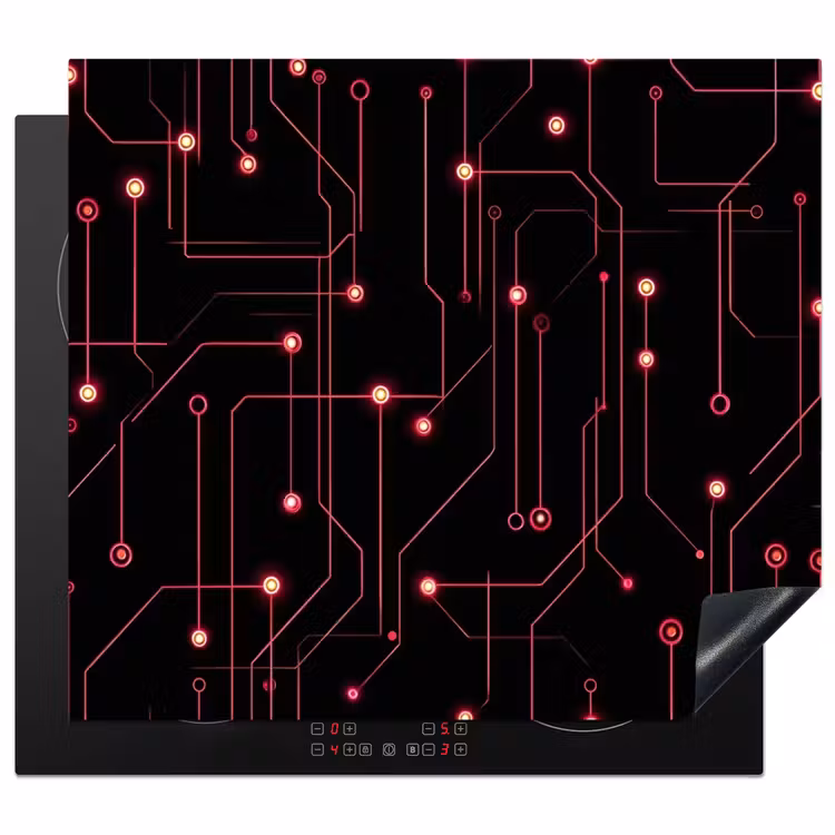 Protezione piano induzione - Gioco - Linee - Rete - Puntini - Rosso — 1