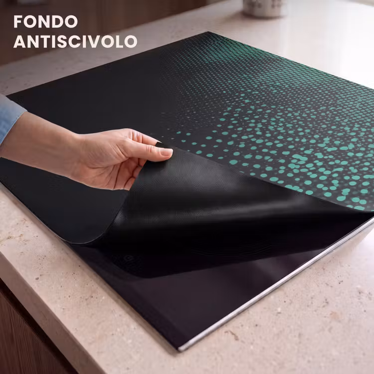 Protezione piano induzione - Gioco - Puntini - Verde - Sfocatura — 6