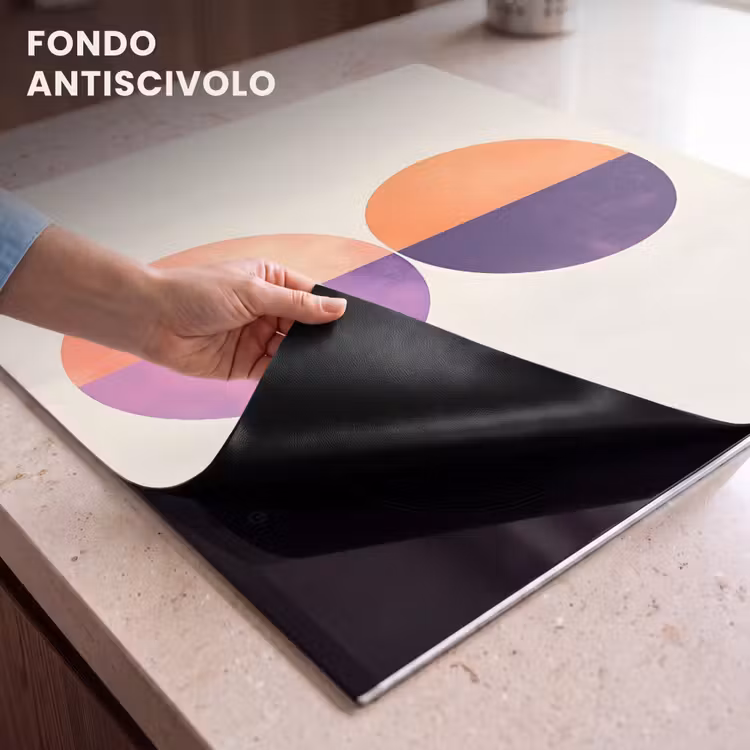 Protezione piano induzione - Astratto - Cerchi - Viola — 6