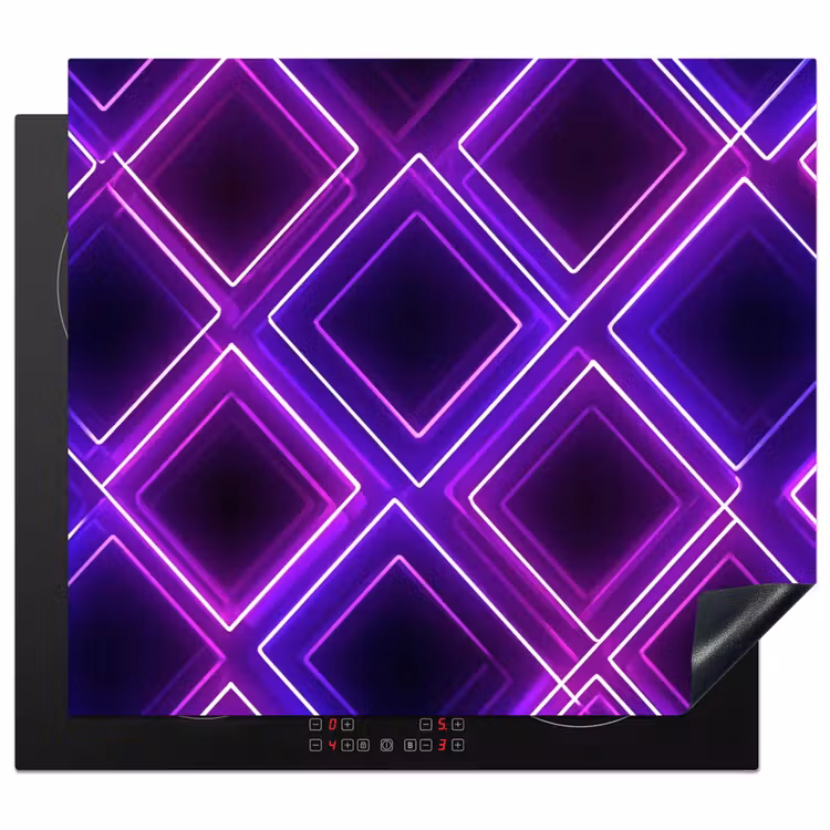 Protezione piano induzione - Gioco - Diamanti - Neon - Viola — 1