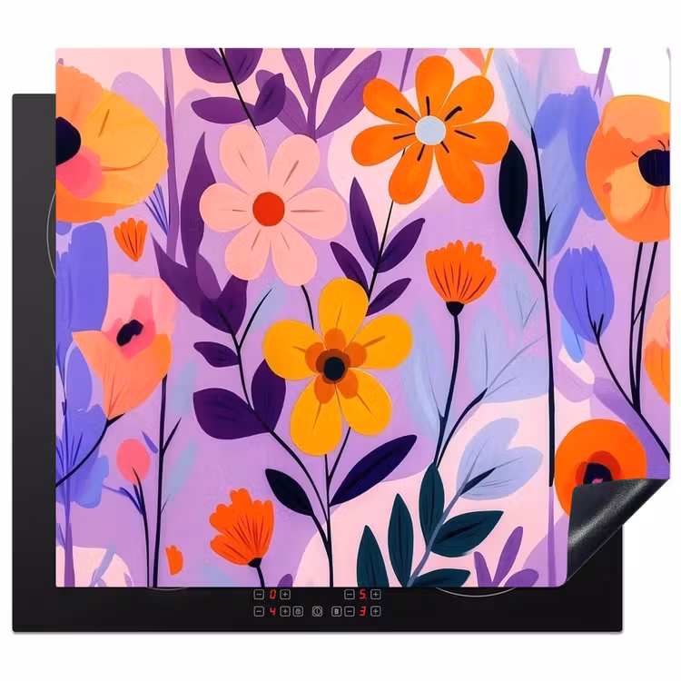 Protezione piano induzione - Fiori - Colorati - Foglie — 1