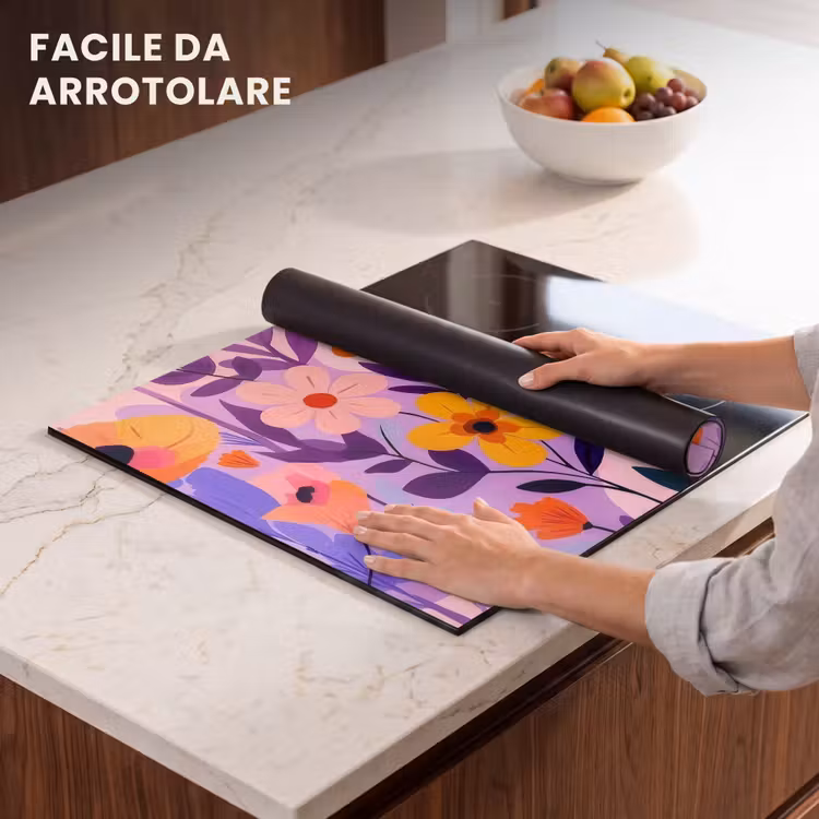 Protezione piano induzione - Fiori - Colorati - Foglie — 7