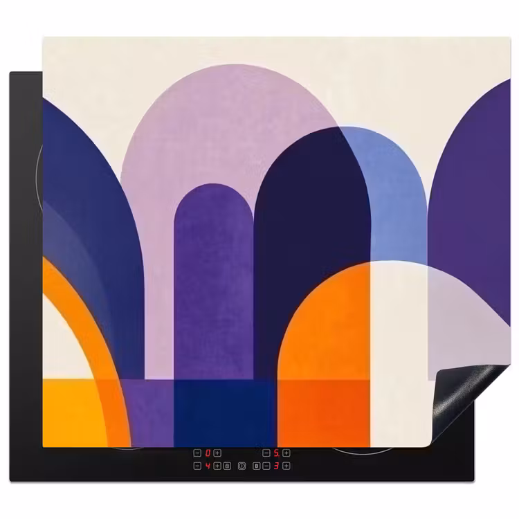 Protezione piano induzione - Forme - Astratto - Grafica - Arancione — 1