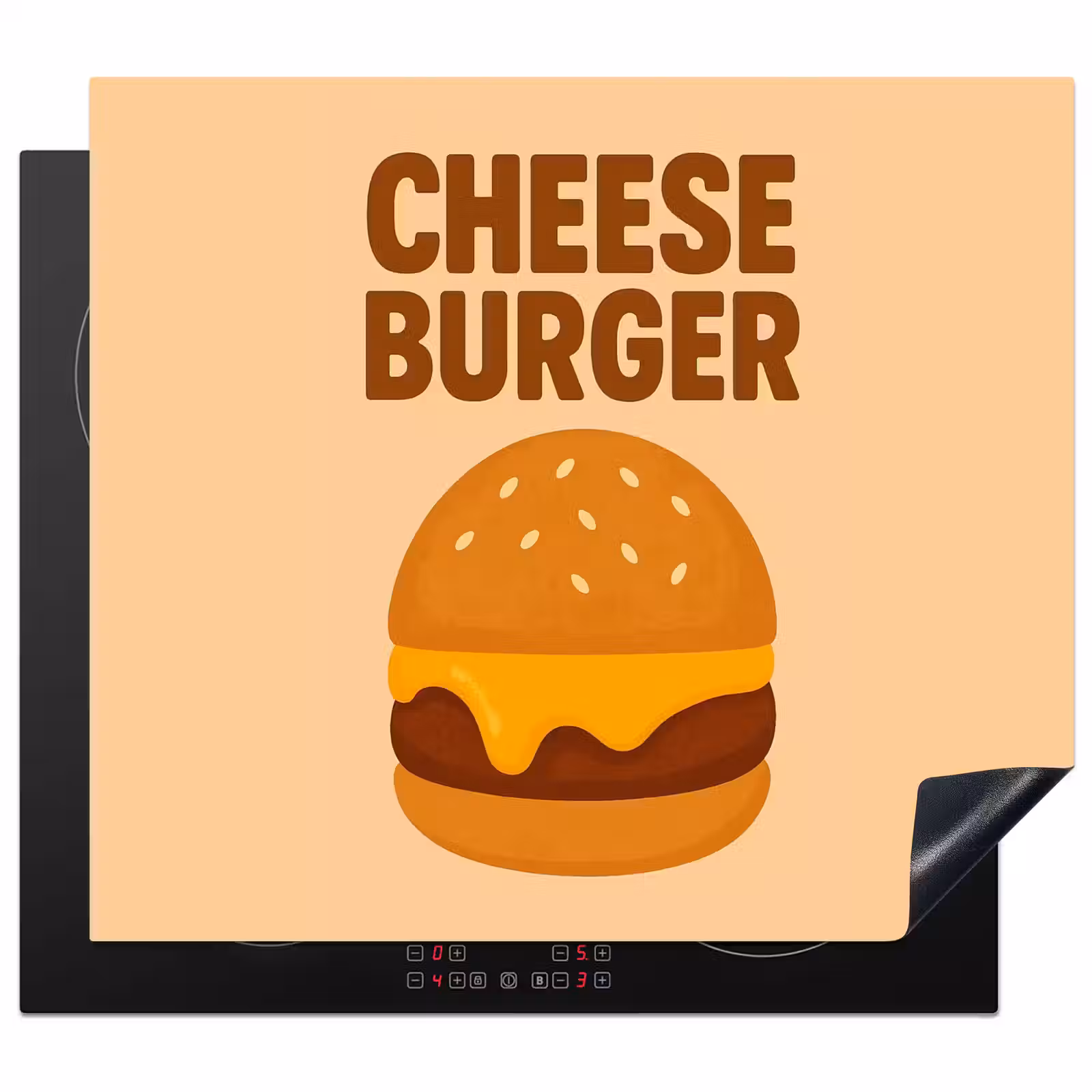 Protezione piano induzione - Cheeseburger - Minimalista - Giallo — 1