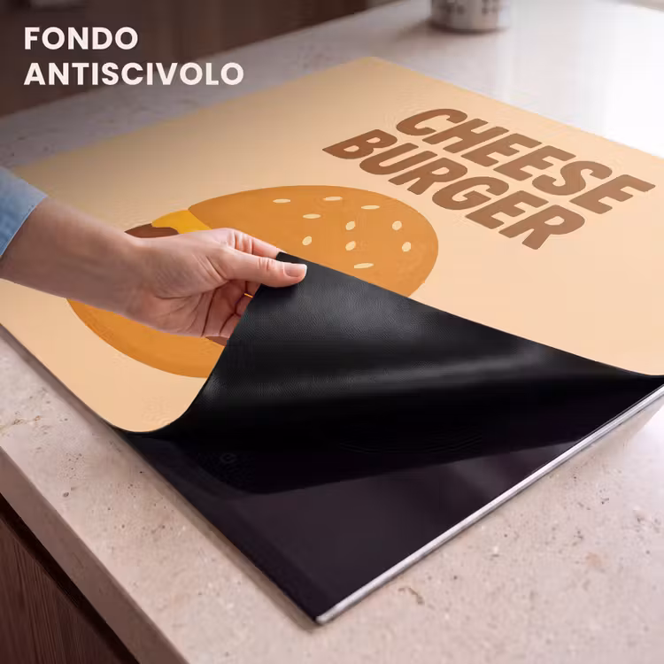 Protezione piano induzione - Cheeseburger - Minimalista - Giallo — 6