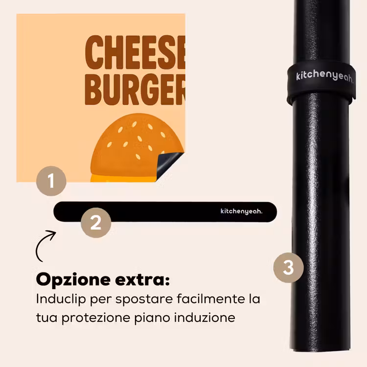 Protezione piano induzione - Cheeseburger - Minimalista - Giallo — 8