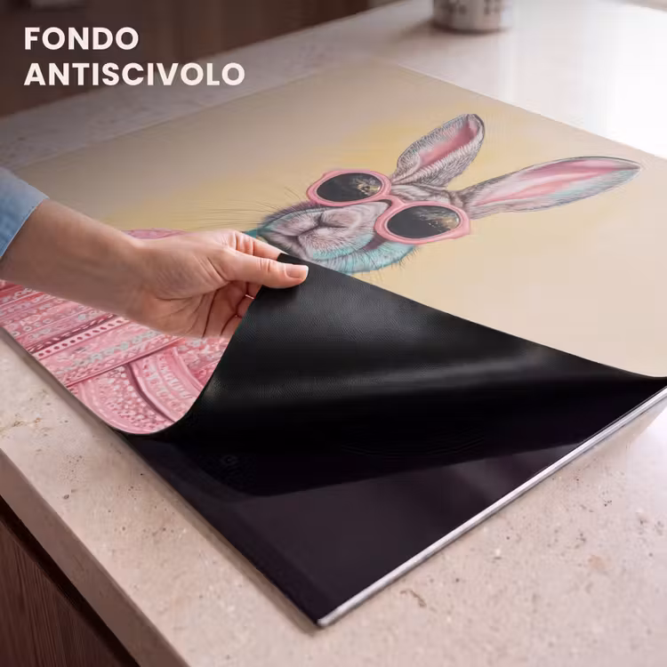 Protezione piano induzione - Grigio - Coniglio - Camicetta - Papillon — 6