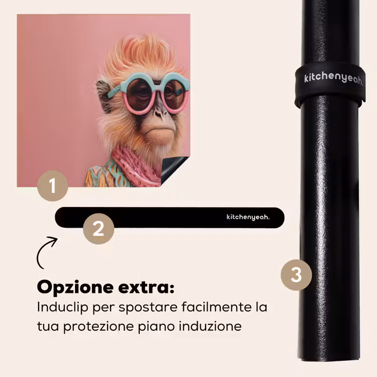 Protezione piano induzione - Sciarpa - Scimmia - Occhiali da sole - Giacca — 8