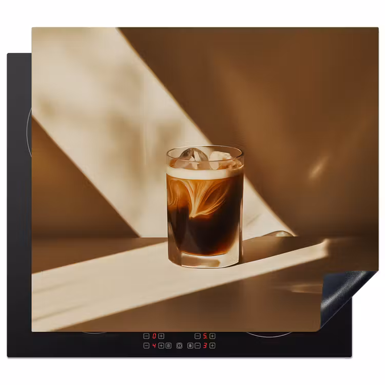 Protezione piano induzione - Bicchiere - Caffè freddo - Ombra - Marrone — 1