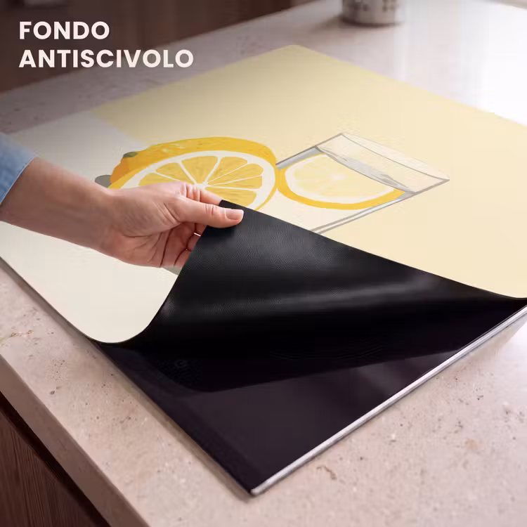 Protezione piano induzione - Bicchiere - Fette di limone - Giallo — 6