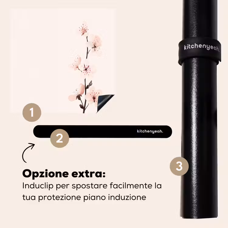 Protezione piano induzione - Minimalista - Fiore - Ramo - Rosa — 8