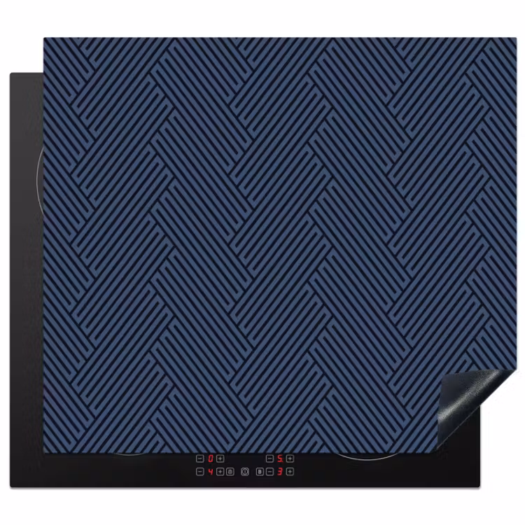 Protezione piano induzione - Nero - Blu - Fantasia - Strisce — 1