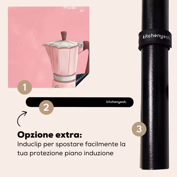 Protezione piano induzione - Rosa - Mug pot - Illustrazione - Caffè — 8
