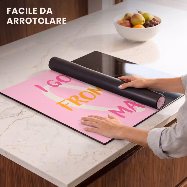 Protezione piano induzione - Mamma - Citazione - Cuore - Rosa — 6
