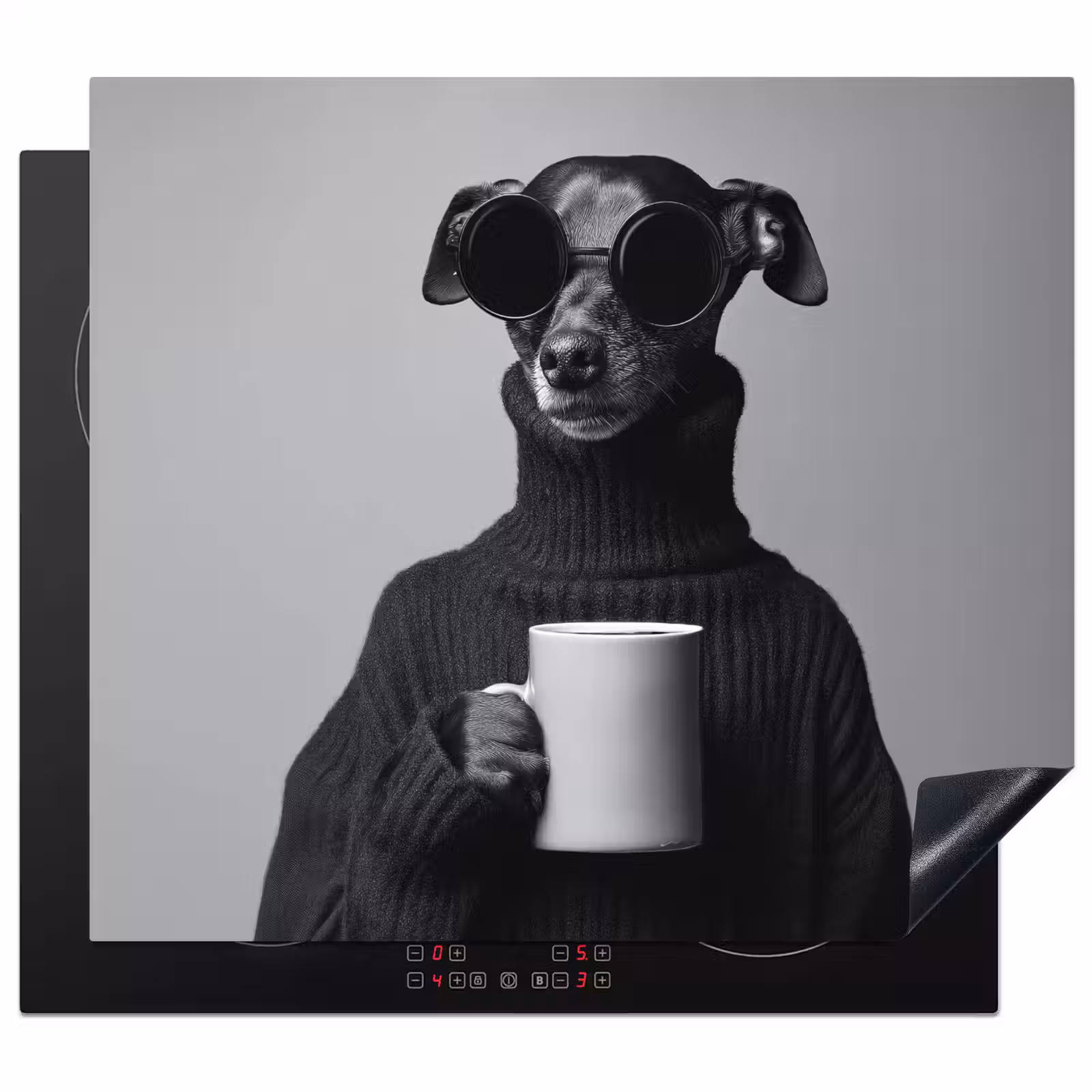 Protezione piano induzione - Dolcevita - Cane - Occhiali - Tazza — 1