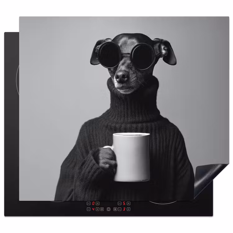 Protezione piano induzione - Dolcevita - Cane - Occhiali - Tazza — 1
