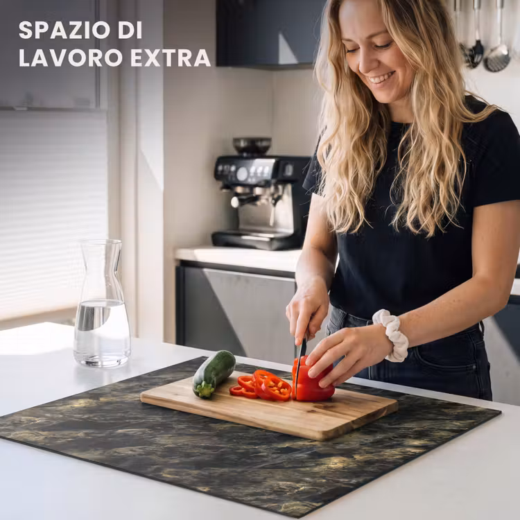 Protezione piano induzione - Marmo - Nero - Oro — 5