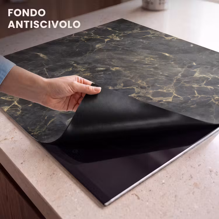 Protezione piano induzione - Nero - Marmo - Oro - Nerf — 6