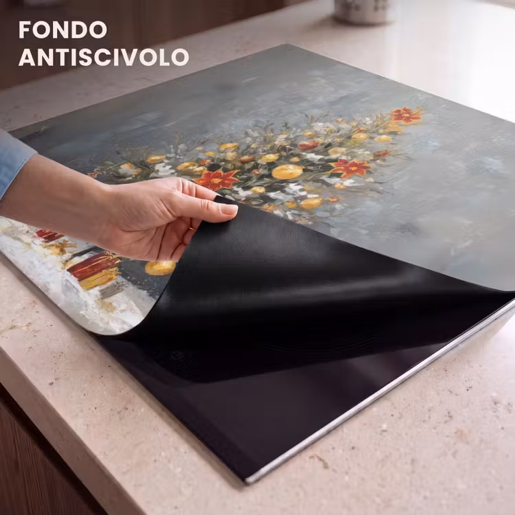 Protezione piano induzione - Albero di Natale - Regali - Rosso - Oro — 6