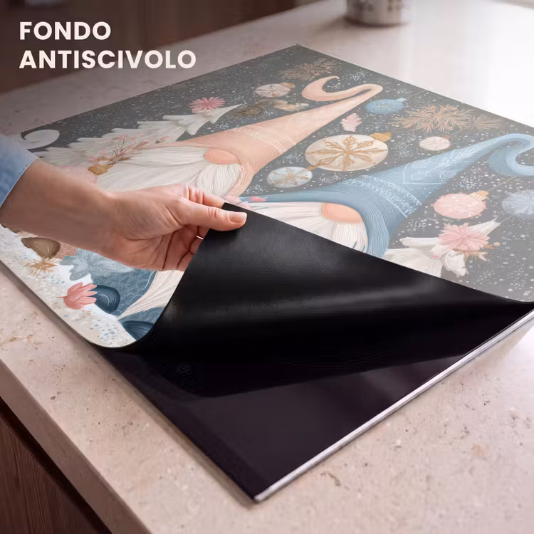 Protezione piano induzione - Natale - Gnomi - Pastello — 6