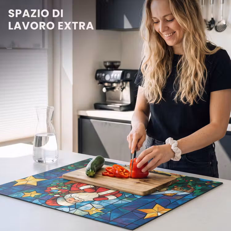 Protezione piano induzione - Babbo Natale - Vetro - Colorato — 5