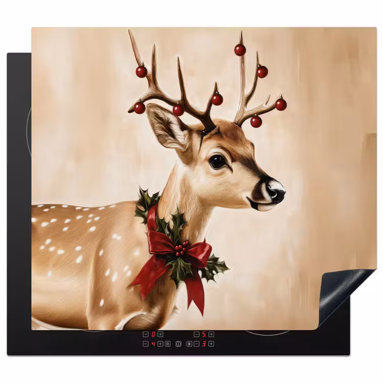 Protezione piano induzione - Corna - Natale - Renna - Rosso — 1