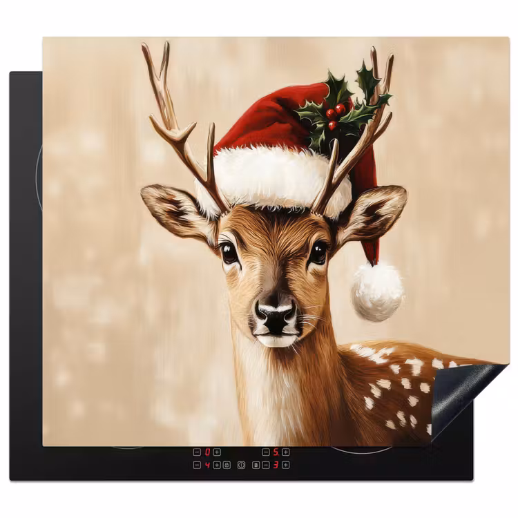 Protezione piano induzione - Natale - Cervo - Corna - Rosso — 1