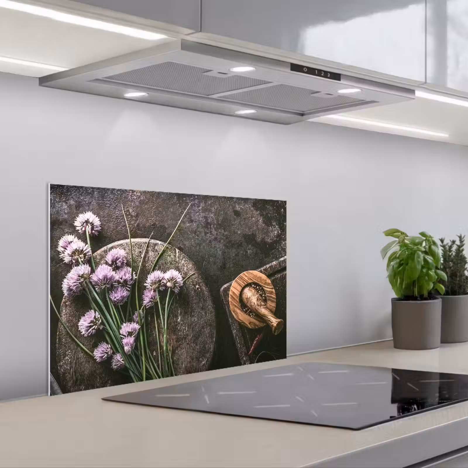 Paraschizzi cucina - Natura morta con erba cipollina — 1