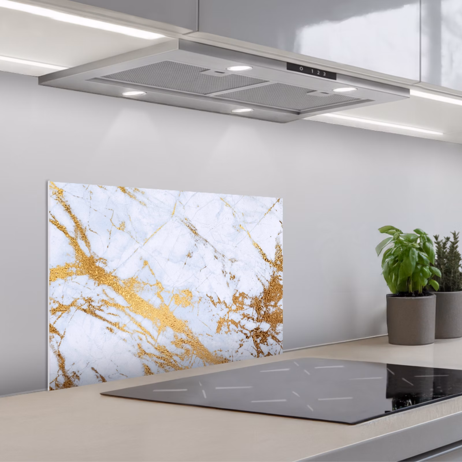 Paraschizzi cucina - Splendore reale del marmo — 1