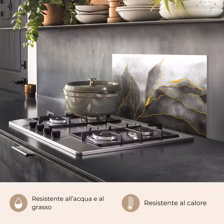 Paraschizzi cucina - Linee d'oro nebbiose — 2
