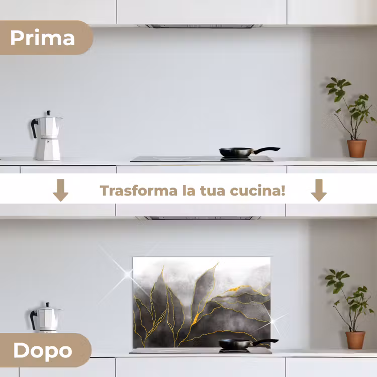 Paraschizzi cucina - Linee d'oro nebbiose — 7