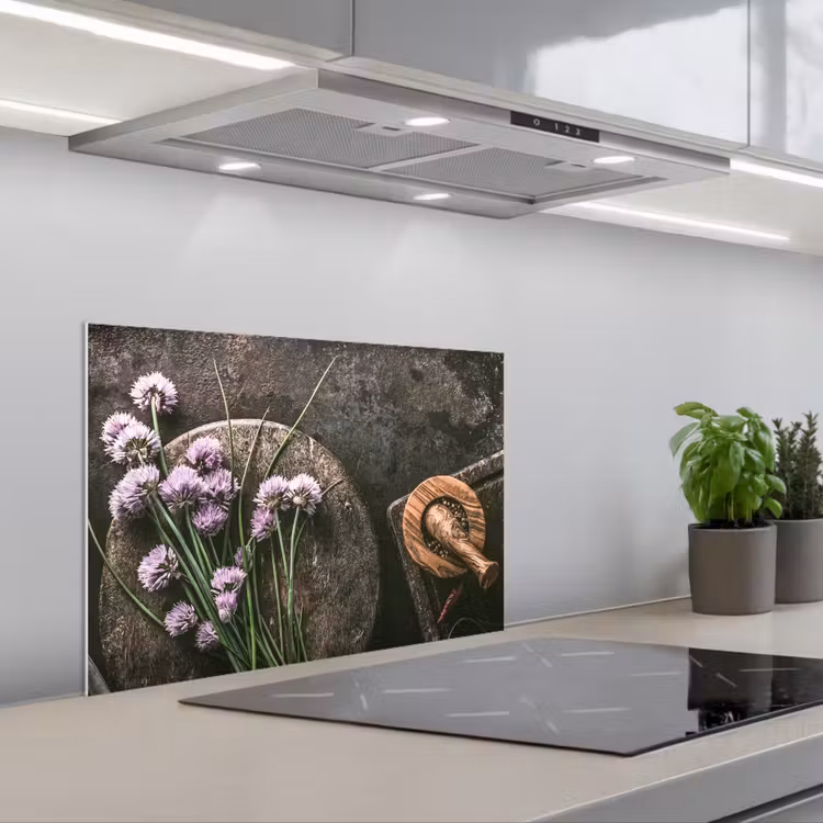 Paraschizzi cucina - Natura morta con erba cipollina — 1