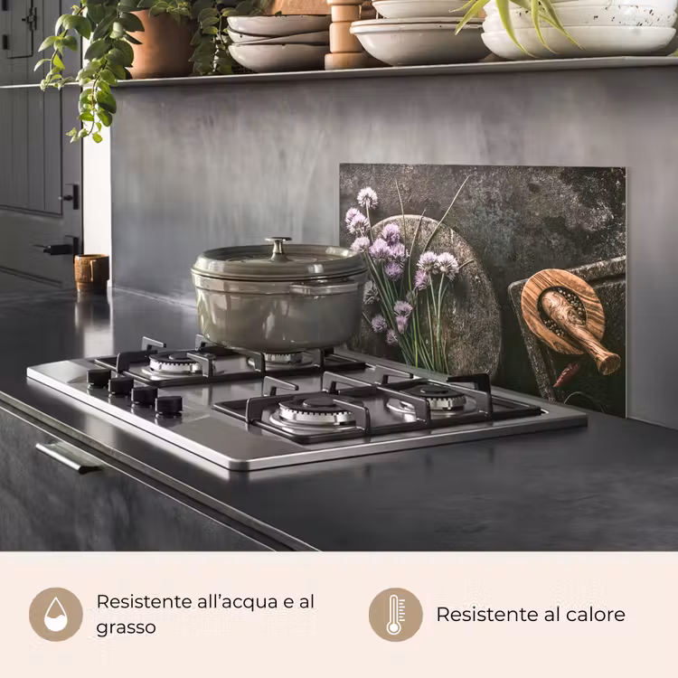 Paraschizzi cucina - Natura morta con erba cipollina — 2