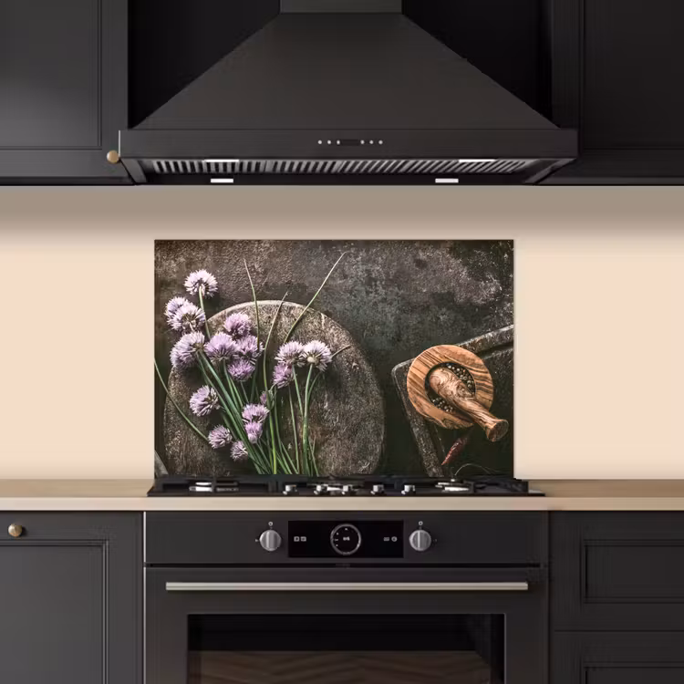 Paraschizzi cucina - Natura morta con erba cipollina — 5