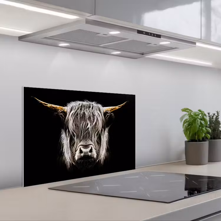 Paraschizzi cucina - Simmetria nell'ombra — 1