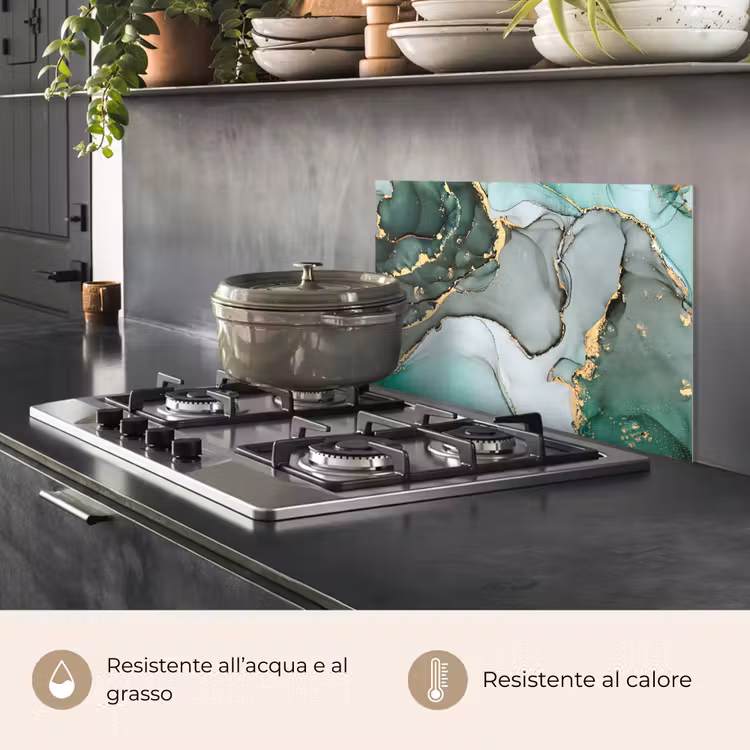 Paraschizzi cucina - Sogni verde mare — 2