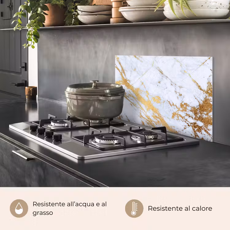 Paraschizzi cucina - Splendore reale del marmo — 2