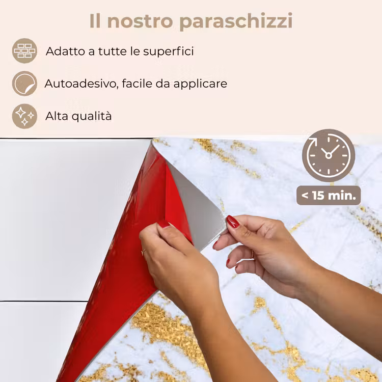 Paraschizzi cucina - Splendore reale del marmo — 4