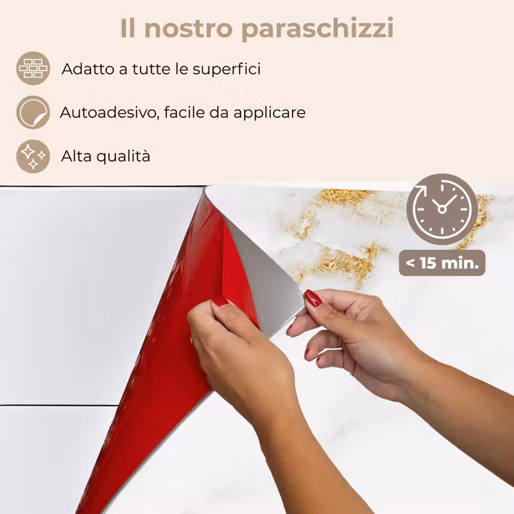 Paraschizzi cucina - Vene d'oro su tela bianca — 4