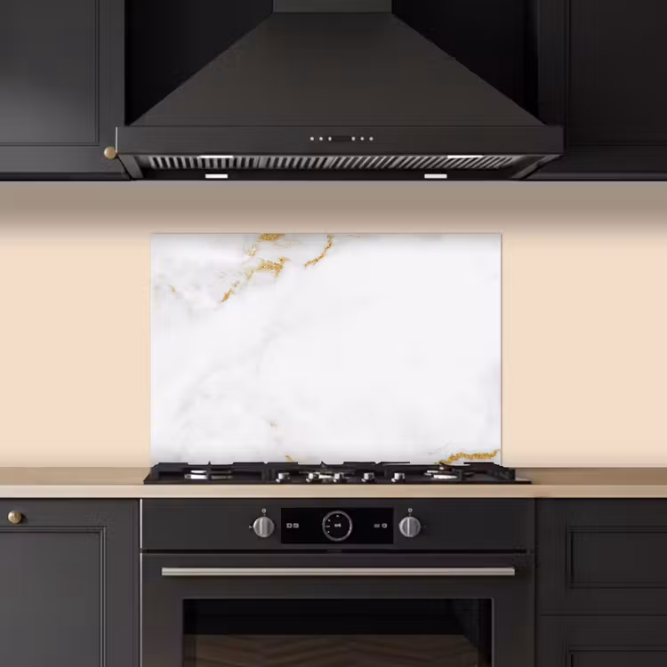 Paraschizzi cucina - Vene d'oro su tela bianca — 5