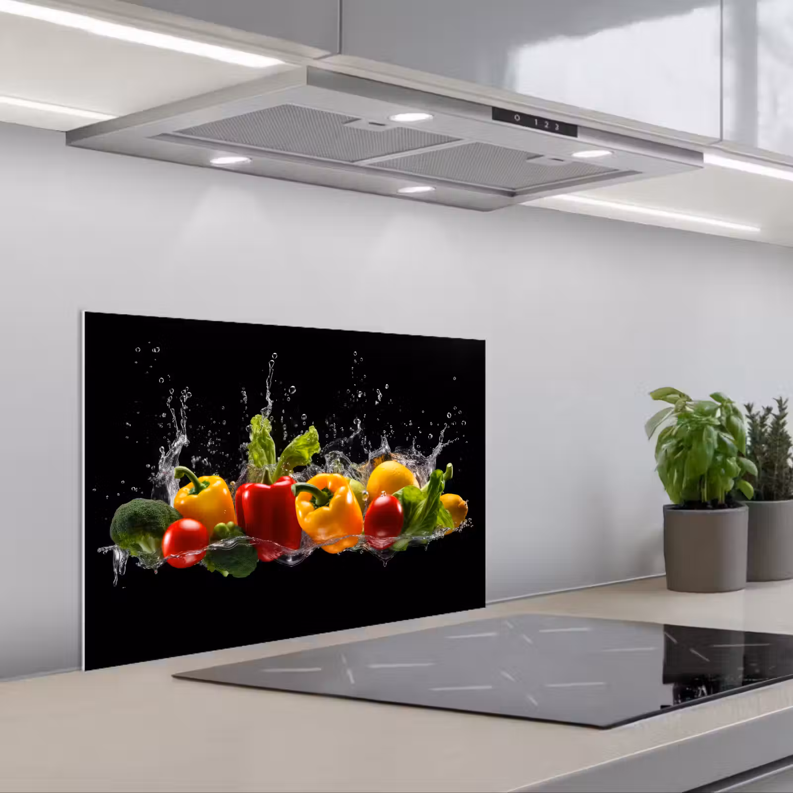 Paraschizzi cucina - Peperone - Acqua - Vegetale - Nero — 1