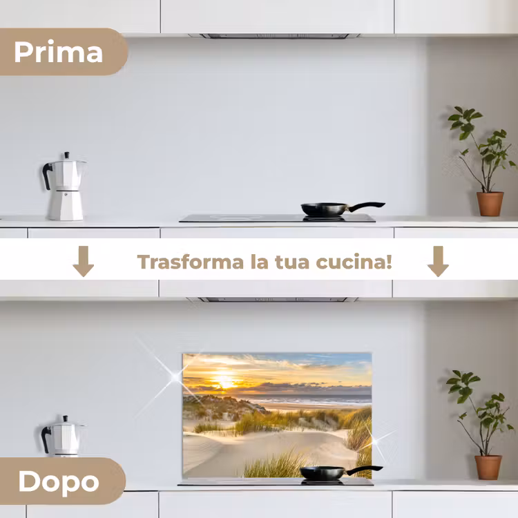 Paraschizzi cucina - Il sole che illumina il paesaggio delle dune — 7