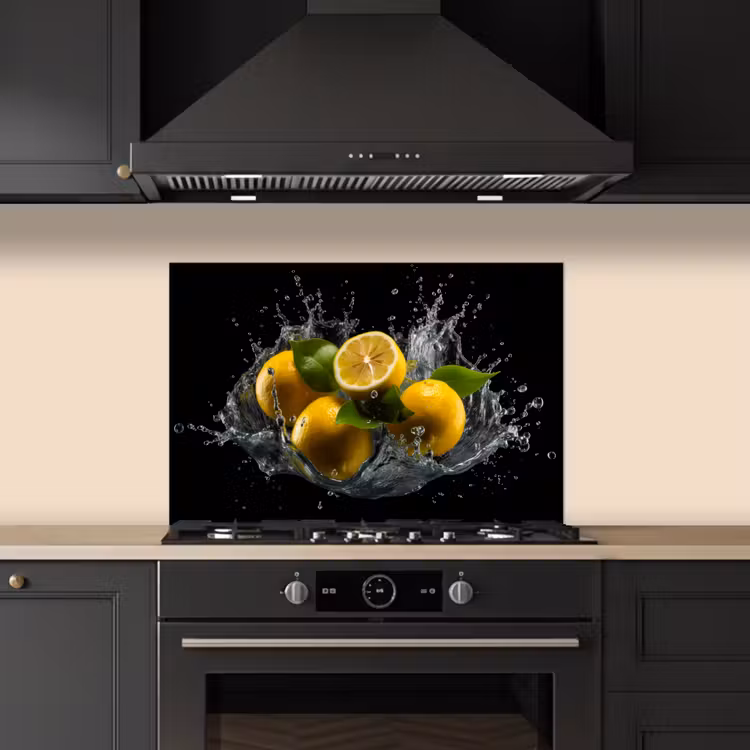 Paraschizzi cucina - Limone - Frutta - Giallo - Nero — 5