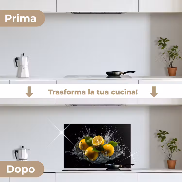 Paraschizzi cucina - Limone - Frutta - Giallo - Nero — 7