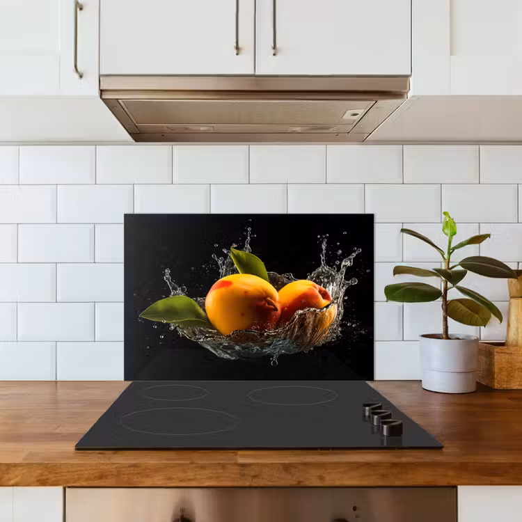 Paraschizzi cucina - Mango - Frutta - Acqua - Nero - Foglie — 3